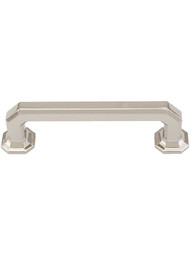 Emerald Drawer Pull - 3 3/4 inch Center-to-Center in Polished Nickel.